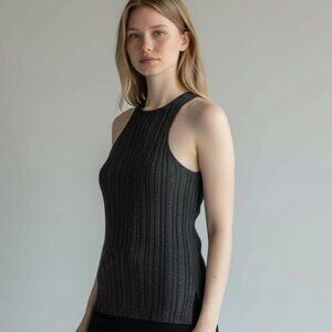 Madewell‎ The Signature Shimmer Knit Cutaway Sweater Tank Small